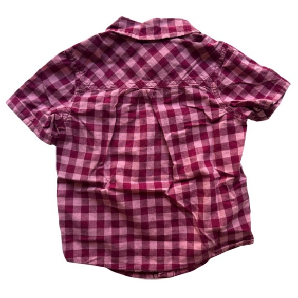 Cat & Jack Boys Short Sleeve Plaid Button Down Shirt - Picture 2 of 4